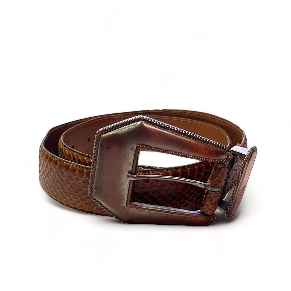 Vintage 80s Genuine Snakeskin Belt